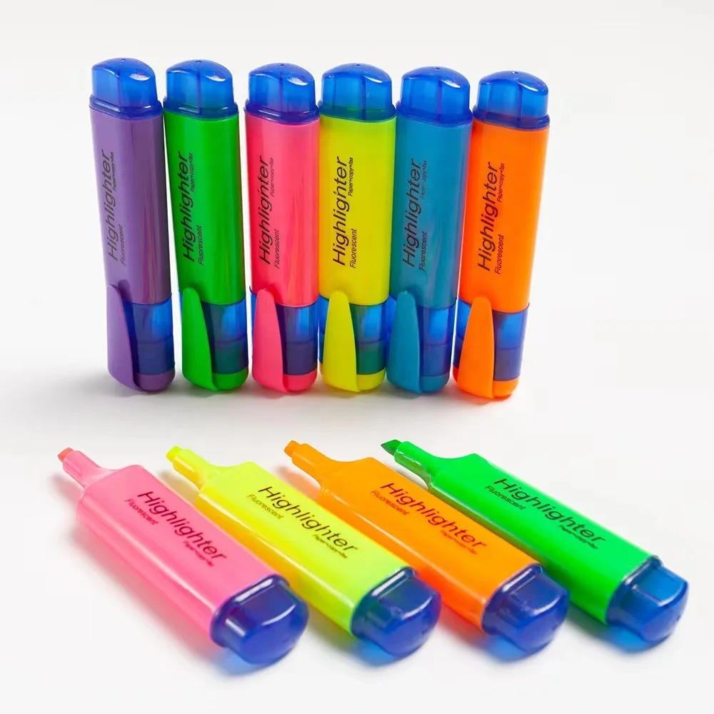 6pcs Fluorescent Highlighter Marker With Chisel Tip In Pvc Bag Buy