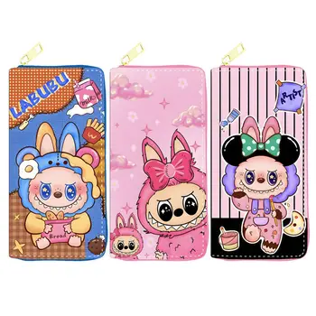 Wholesale Cartoon Bubu Zipper Wallet PU Leather Long Continental Wallet with Multi-Slots Anime Passport Holder Long Wallet