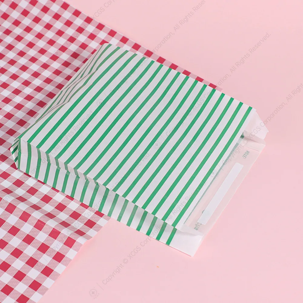 Compostable Custom Design Glassine Paper Package Courier Mailer Bags Transparent Envelope