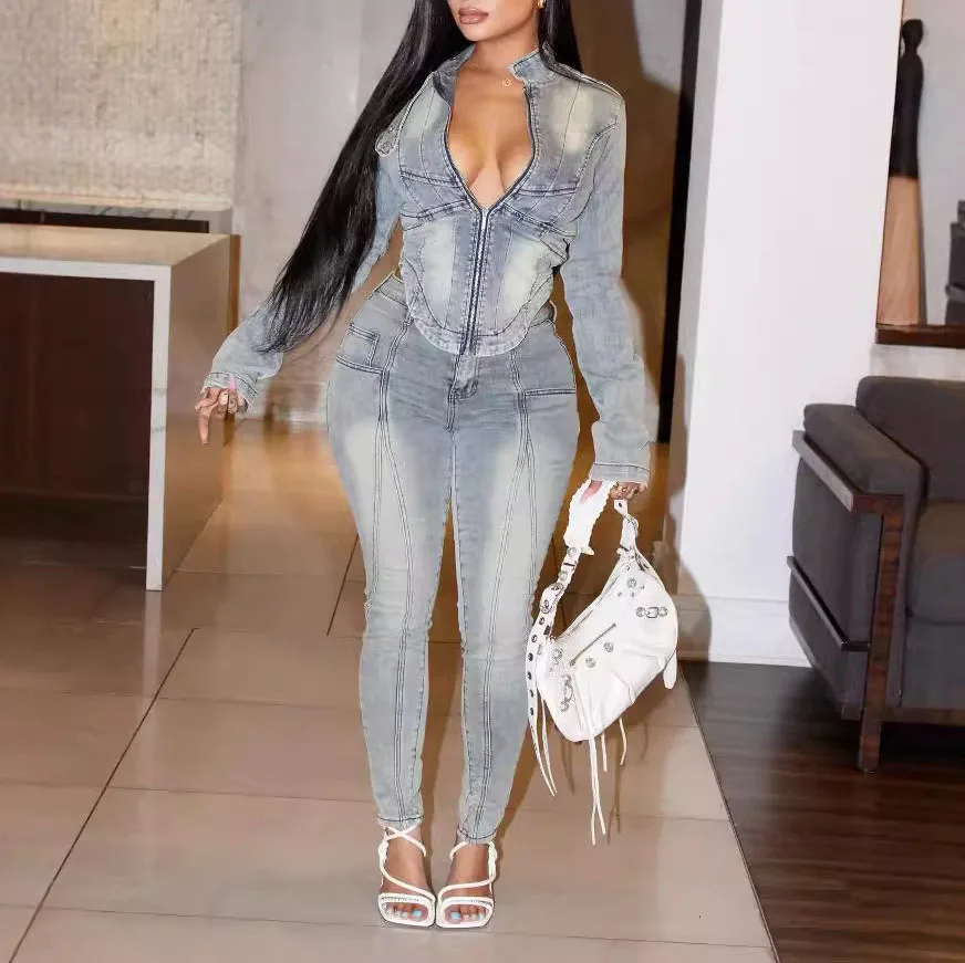 Shop Our Fall 2024 Women's Long Sleeve Zipper Jacket Set