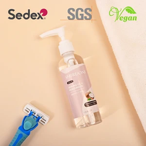 Private Label Vegan Natural Aloe Vera Pre & Post Shave Moisturizing Oil for Women Skin Softer Soothing Smoothing