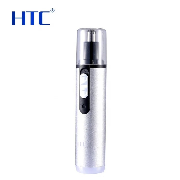HTC триммер для носа из нержавеющей стали триммер для носа и ушей Триммер для бровей бритье носа триммер для ушей Серебряный
