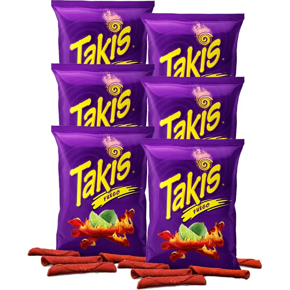 Takis Sorte Takis Fuego Hot Chili Pepper & Lime Tortilla Chips 4oz (6-bags) - Buy ...
