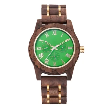 Droppshipping Men's Wood Watches with Box Metal with Wood Strap Quartz Watch China Manufacturers Wooden Watch for Men and Women