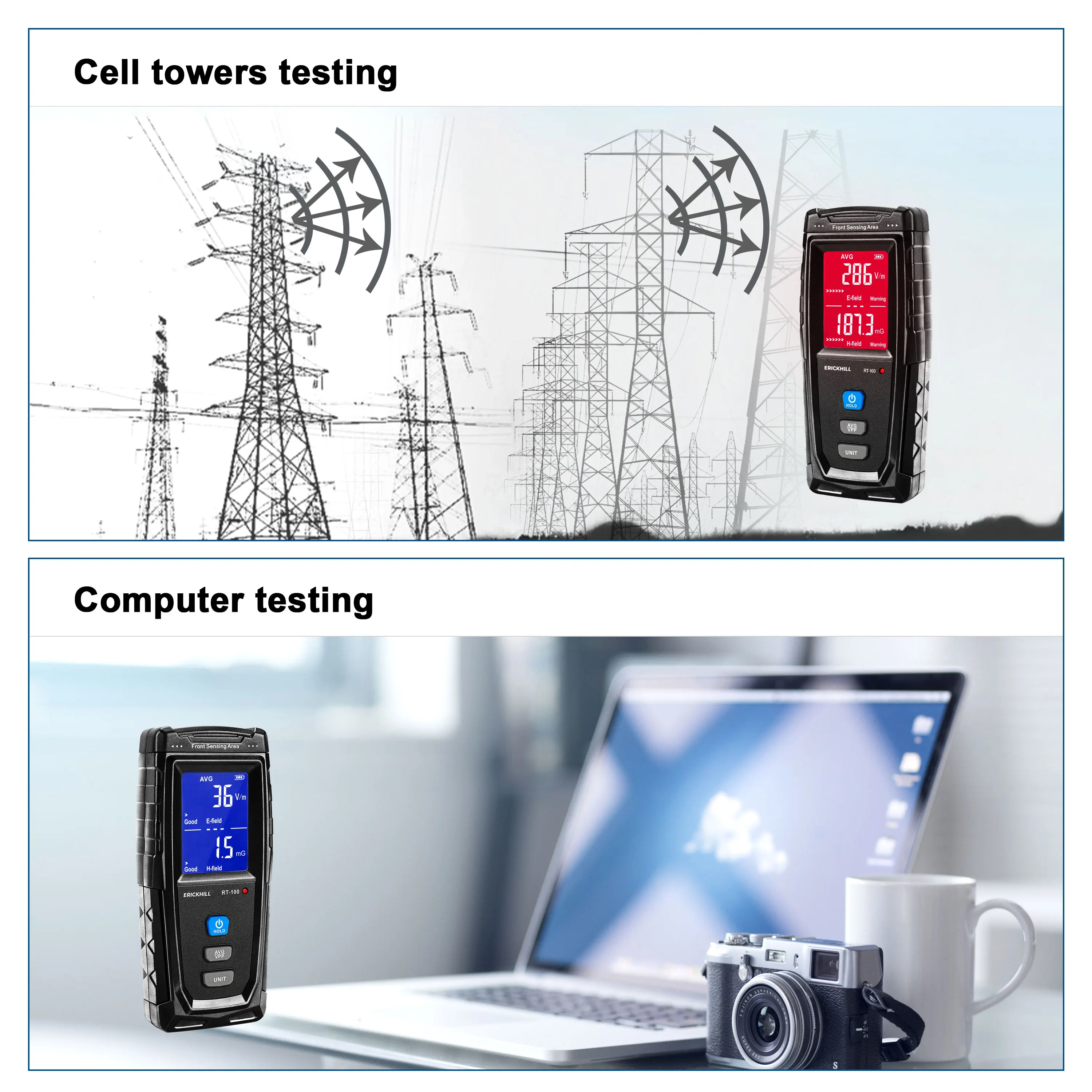 Rt100 Emf Meter,Rechargeable Digital Field Radiation