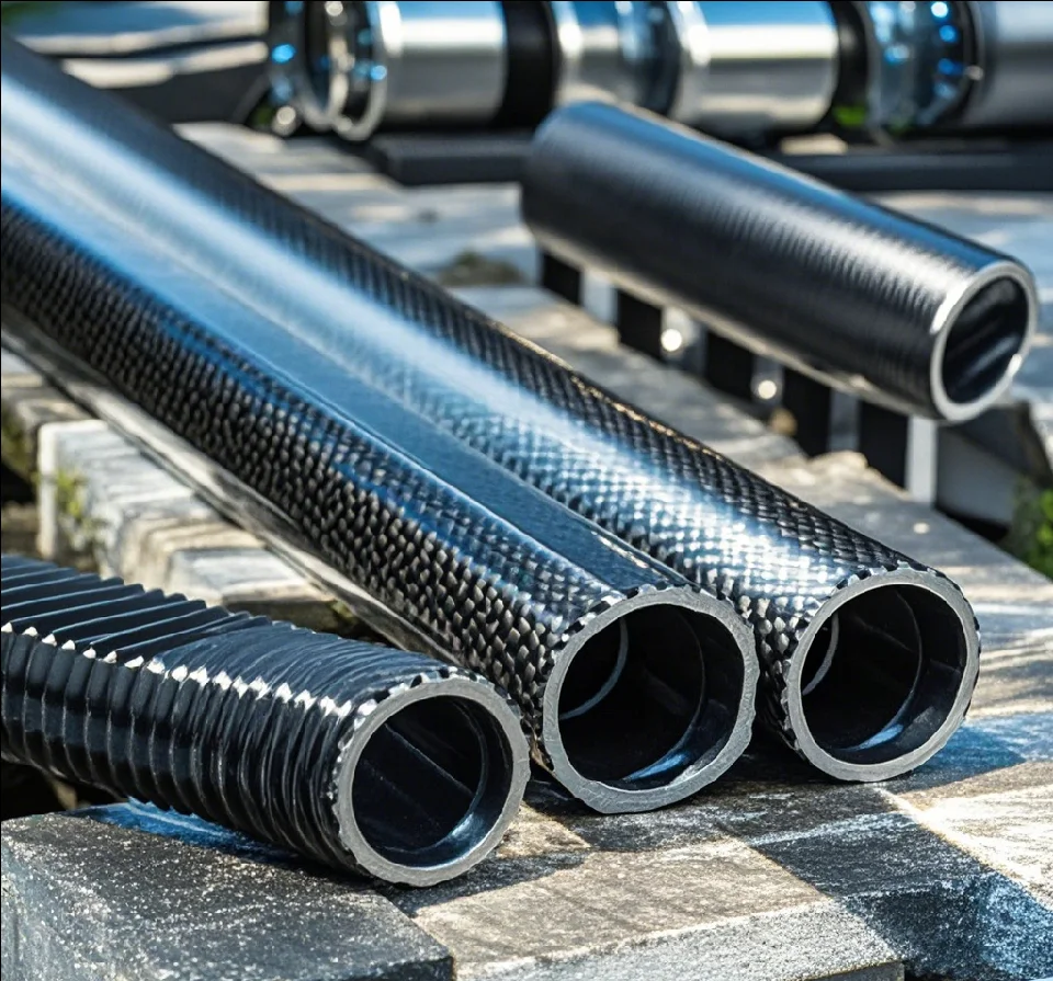 DGHX Factory Custom Round Carbon Fiber Tube Profile Carbon Fiber Flute With Thread CNC Machining Service