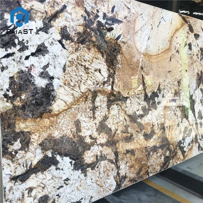 product brazil butterfly slabs countertops love golden flower granite-0