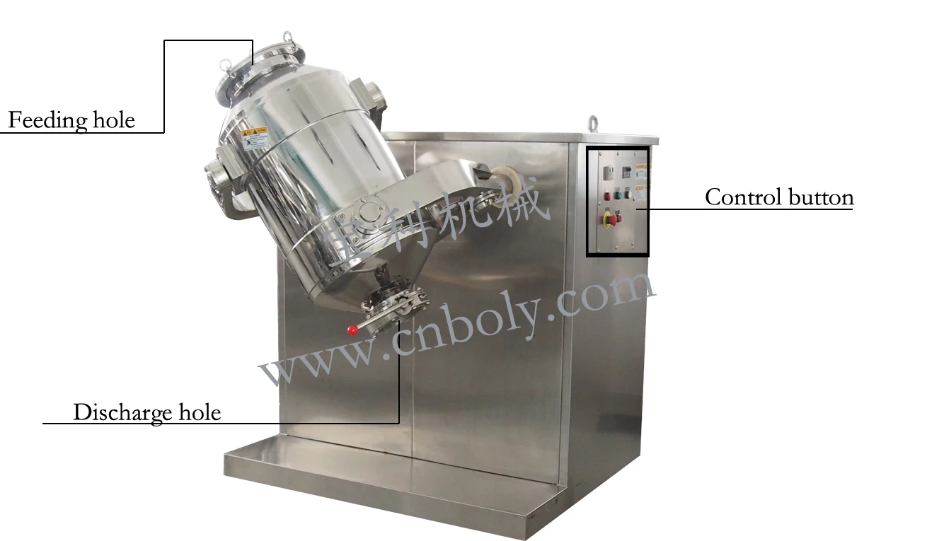 Three Dimensional Movement Powder Mixer Blender Machine