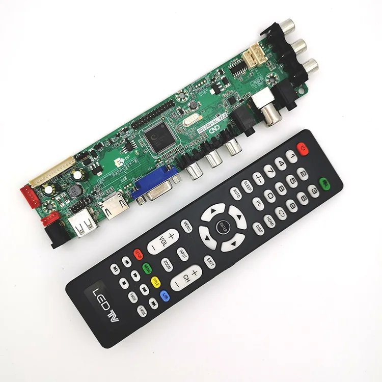 Cheap Price V56 2AV LCD LED TV Main Board with Remote Spare Parts for Hisense/l G/tcl/samsung Panel