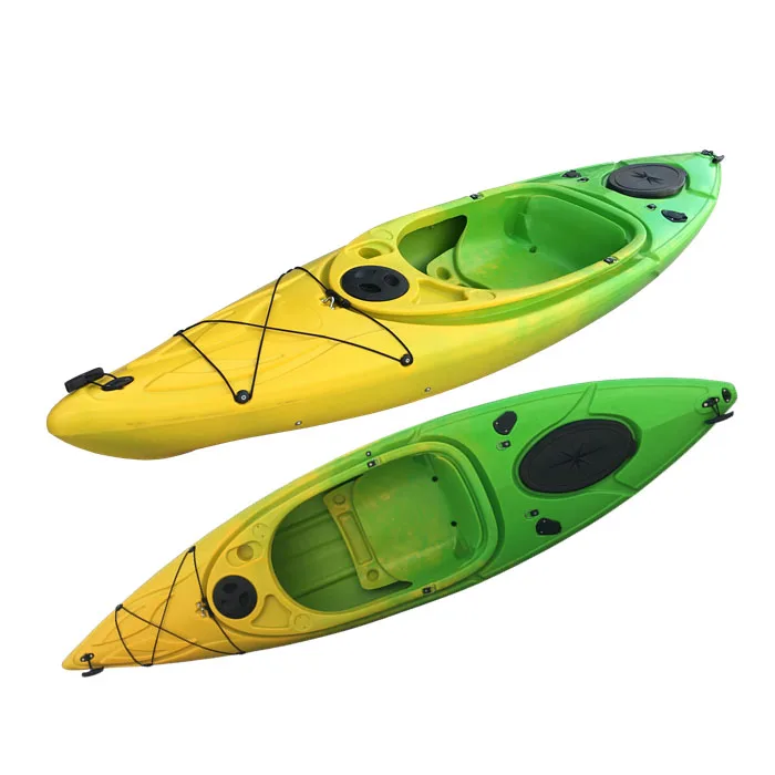 Made in China 300 cm HDPE single sit in rowing kayak One Person Plastic Canoe Fishing Kayak