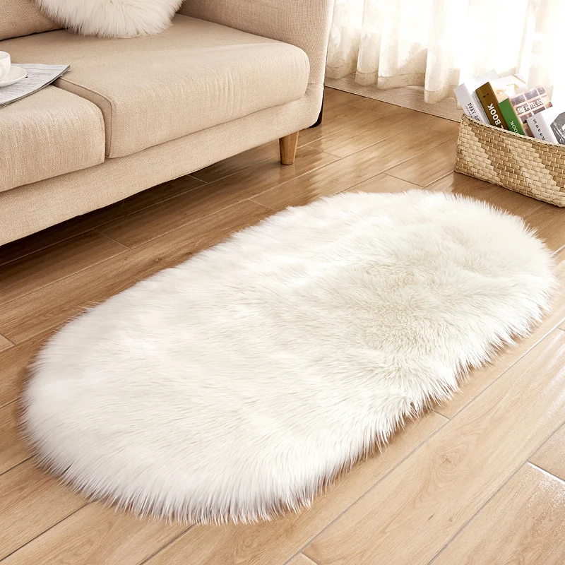 luxury and soft wholesale faux fur wool rug carpet for floor