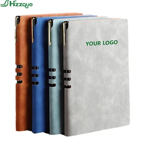 Wholesale A5 PU Leather Hardcover Notebook Custom Logo Hot Stamping 100 Sheet Spiral Bound Planner Printed Personalized Size A5