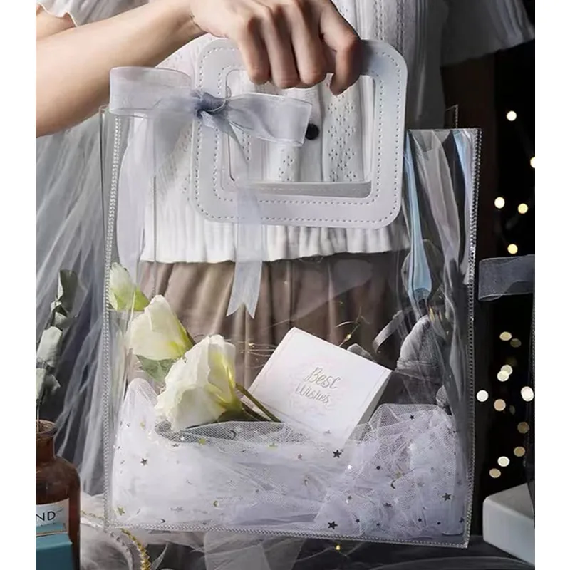 Wholesale Clear Gift Wrap Bag with Handles From m.