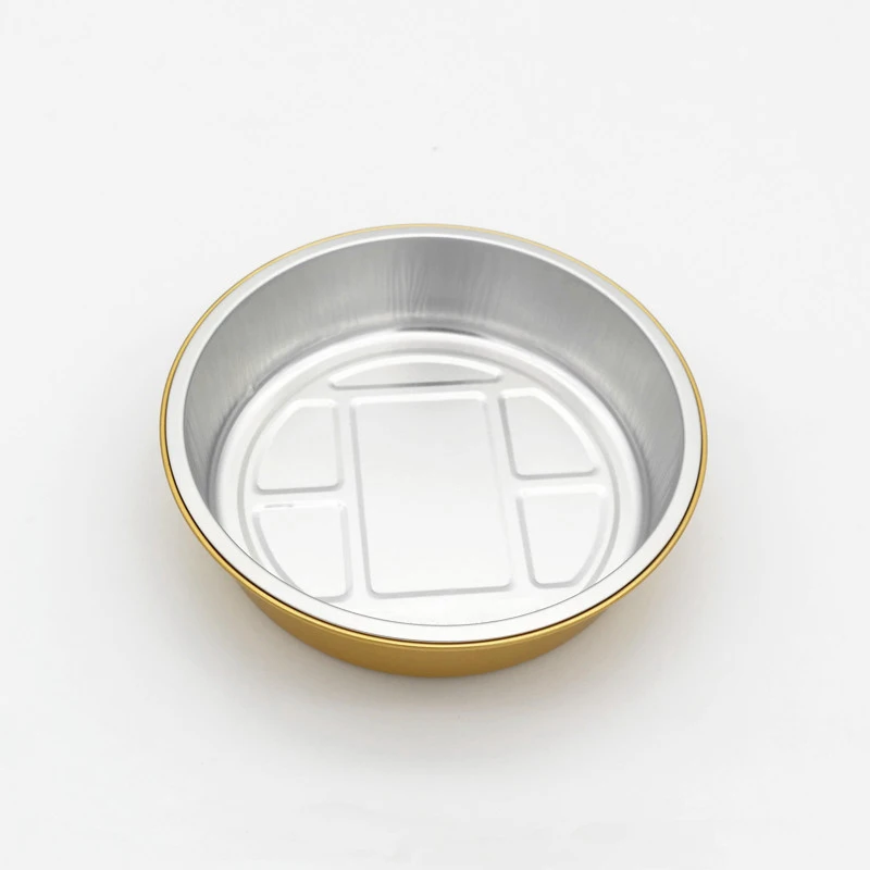 product round aluminum foil pans with lids 410ml disposable containers with smooth walls for storing baking meal prep reheating freezer-1