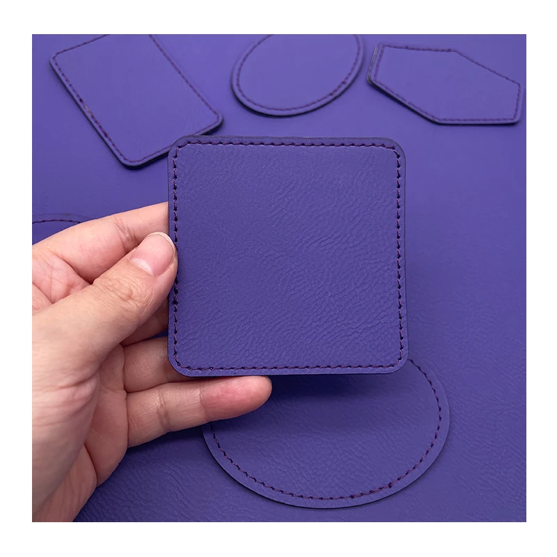 12X24 Inches Faux Leather Pattern Thick Laser Leatherette Violet For Laser Engraving With Gray Backing