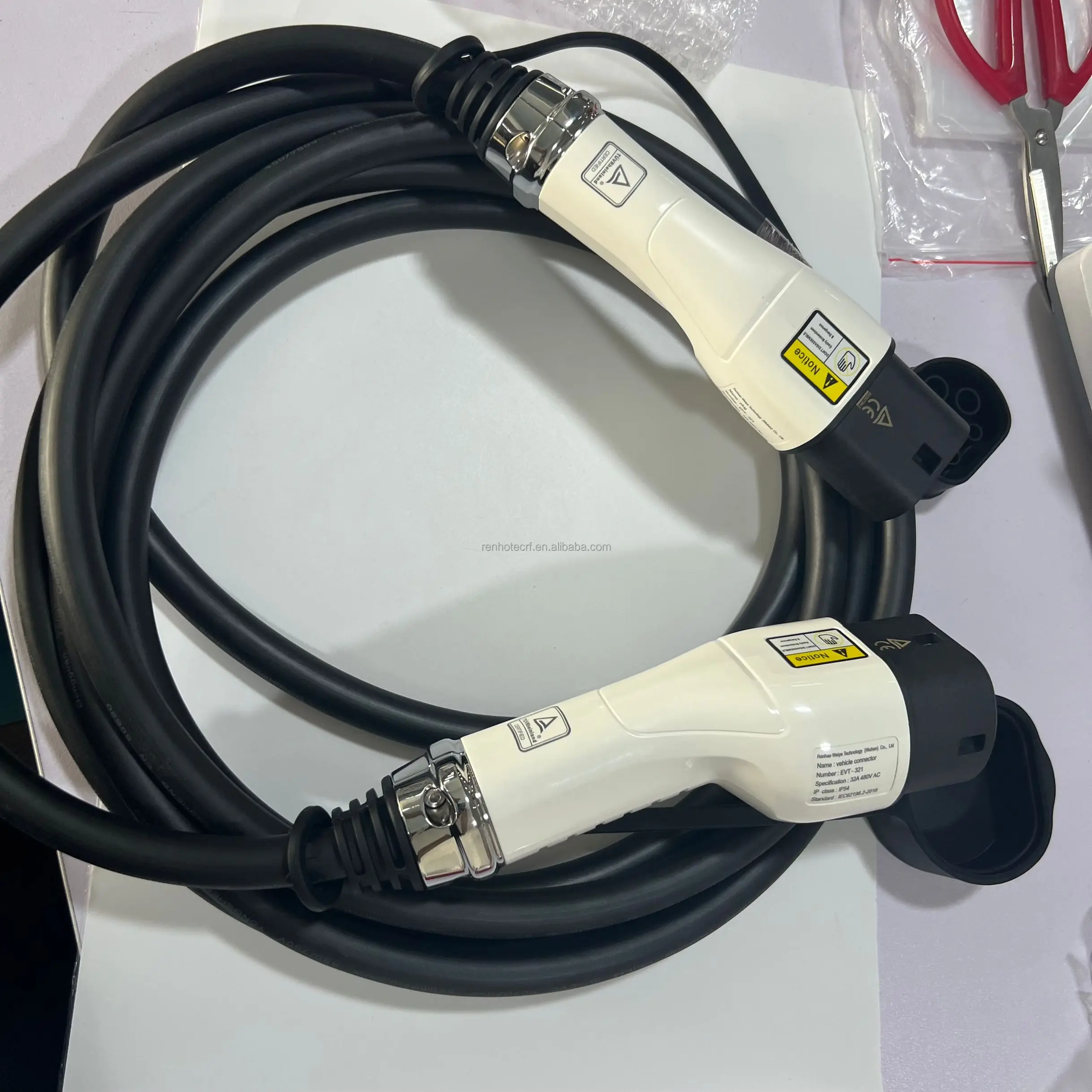 32a 3 Phase 480v Iec62196 Female Type 2 Plug To Type 2 Plug Electric