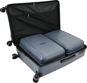 Unisex 2-in-1 Polypropylene Business Travel Bag With Zipper Opening and Caster Wheels Trolley Luggage