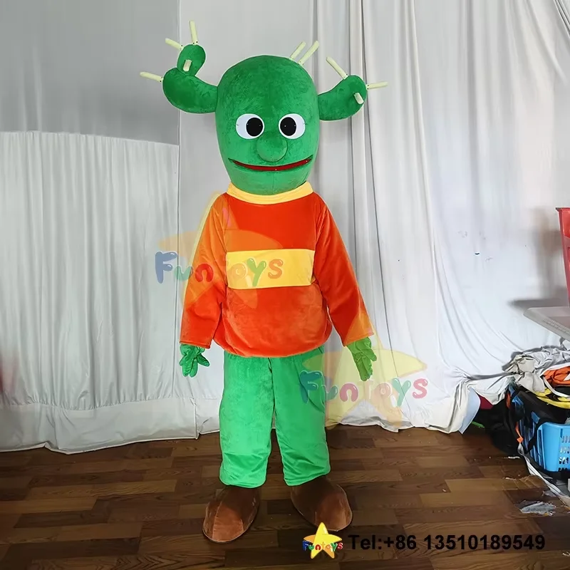Funtoys Professionelle Fabrik Magefertigtes Grnes  Kaktus-Maskottchen-Kostm Cosplay Cartoon-Puppe Pflanze Halloween  Weihnachten fr Erwachsene