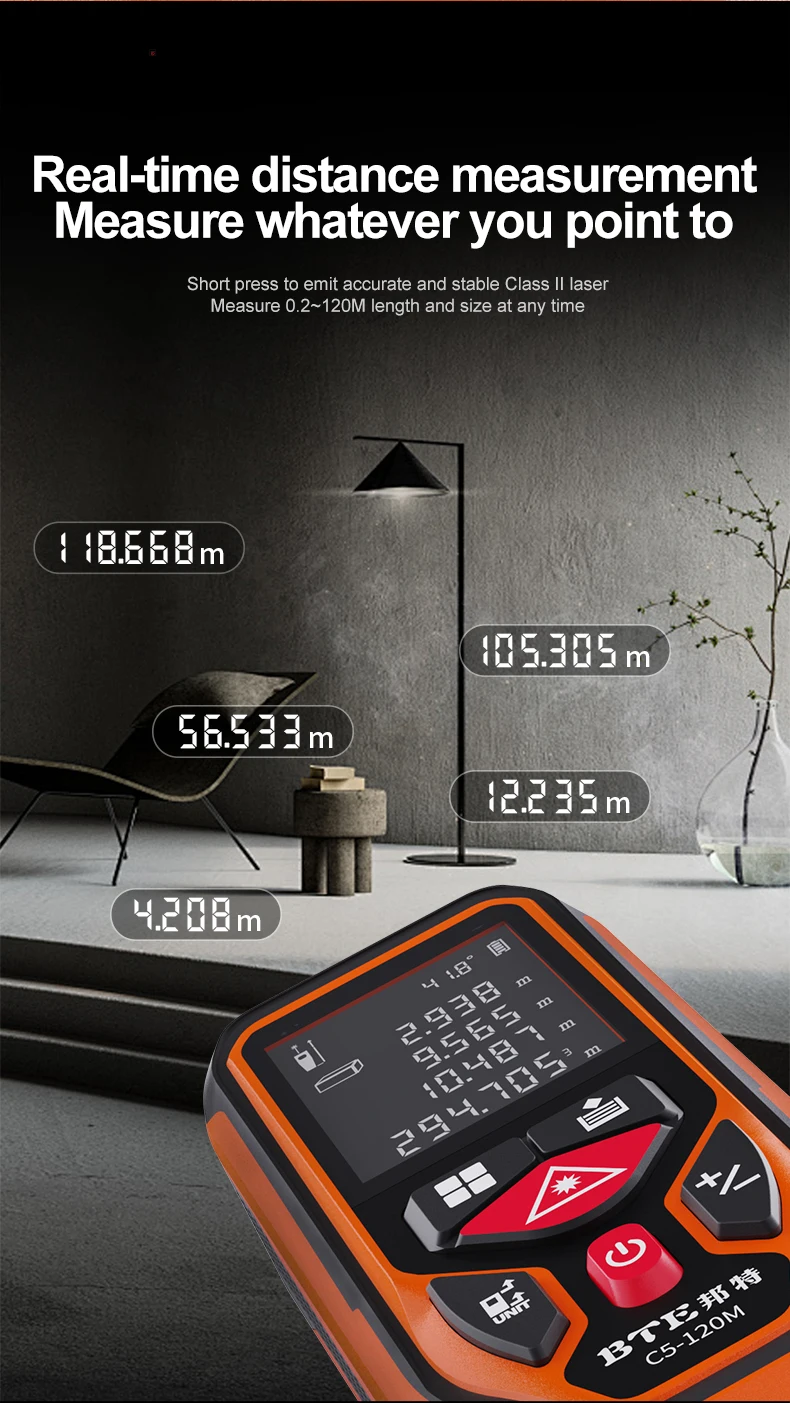 BTE C5 Laser Distance Meter - Precision Measurement Tool