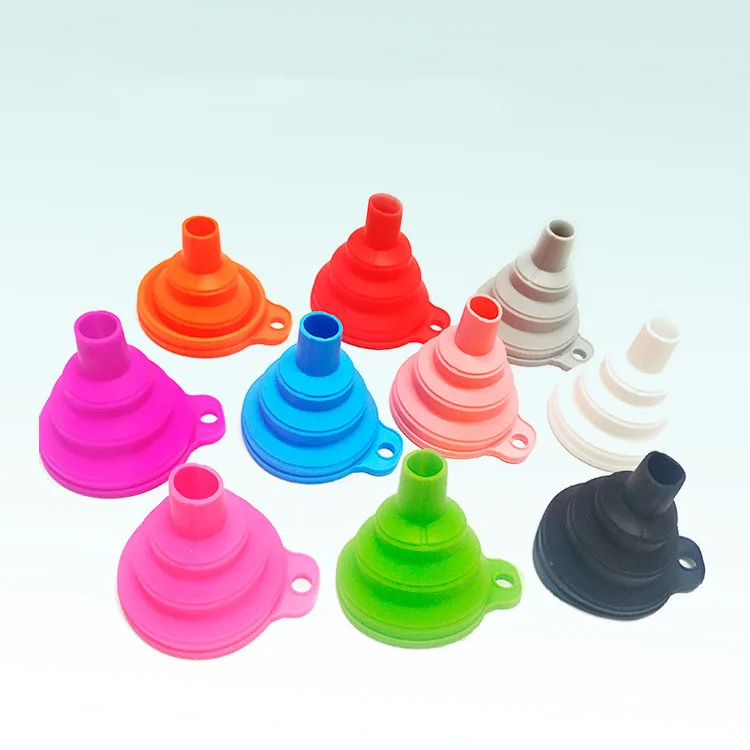 product wholesale custom silicone kitchen utensils creative retractable portable foldable funnel large medium small sizes for home use-7