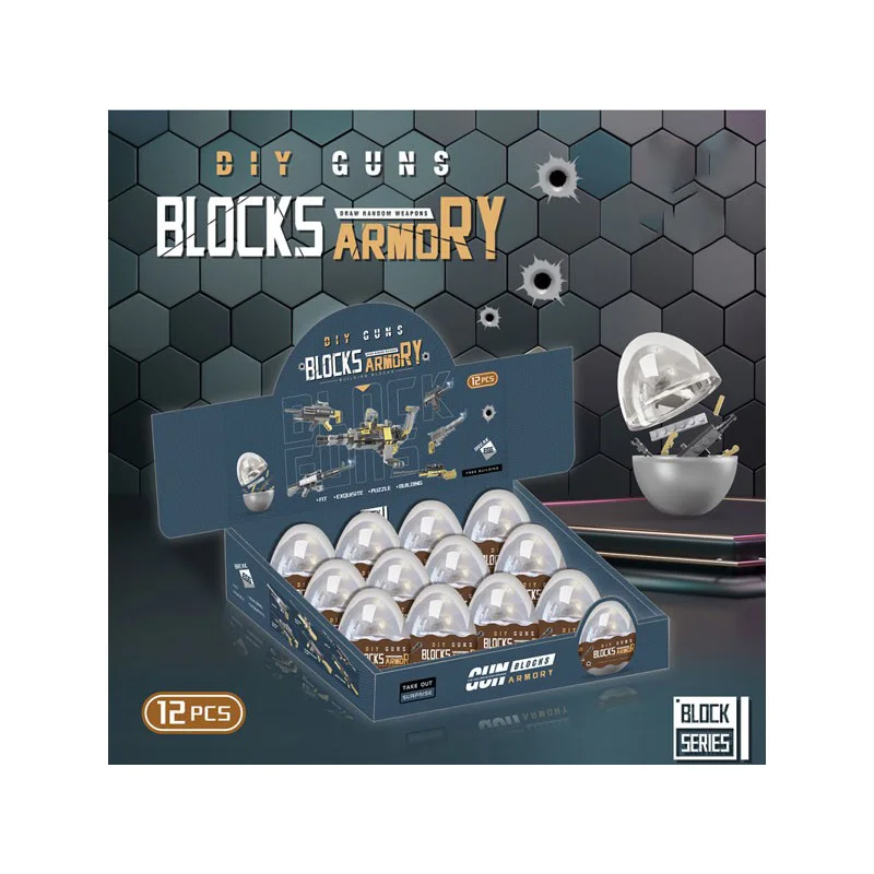 2023 Building Blocks Toys DIY Gun Model Mini Toy Gun 12PCS/BOX