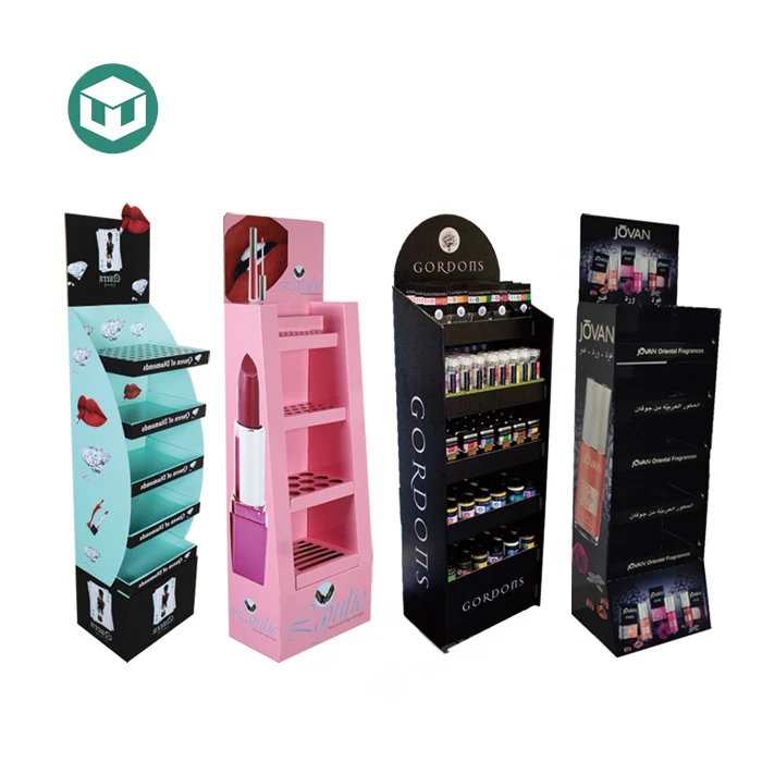 Store Retail Point of Sale Cardboard Corrugated Advertising Lipstick Cosmetic Display Stand