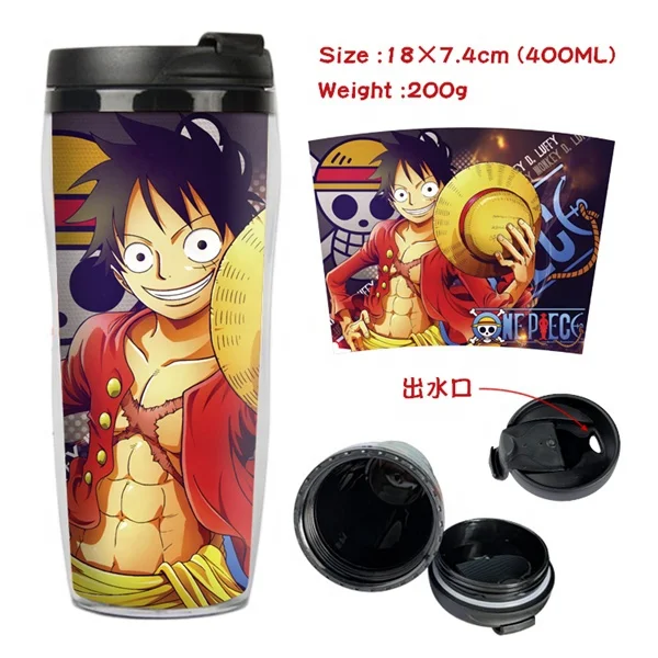 One Piece Anime - Luffy Stainless Steel Water Bottle. By Artistshot