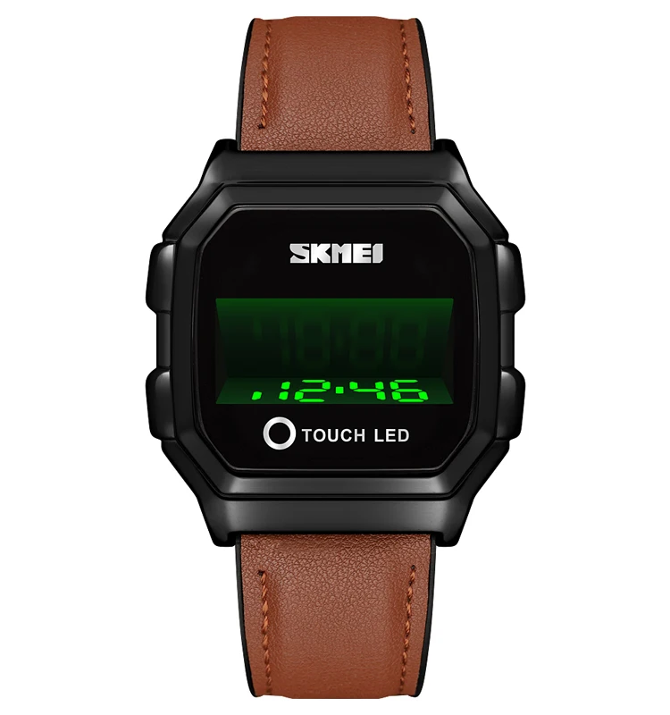 skmei 1650 de lujo led impermeable reloj de pulsera de hombre