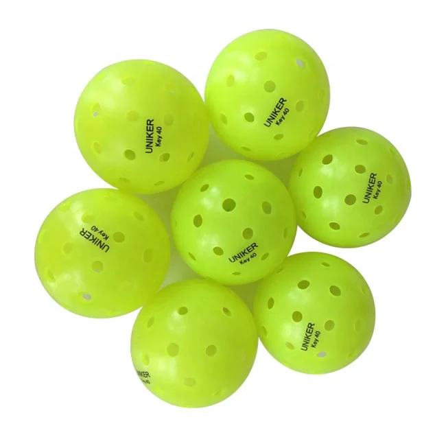 Usapa 40 Hole Neon Green Pickleball Balls Rotation Seamless Pickleball ...