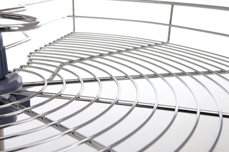 Modern Design 270 Degree Revolving Pull Out Wire Swivel Basket Kitchen Storage Corner Cabinet