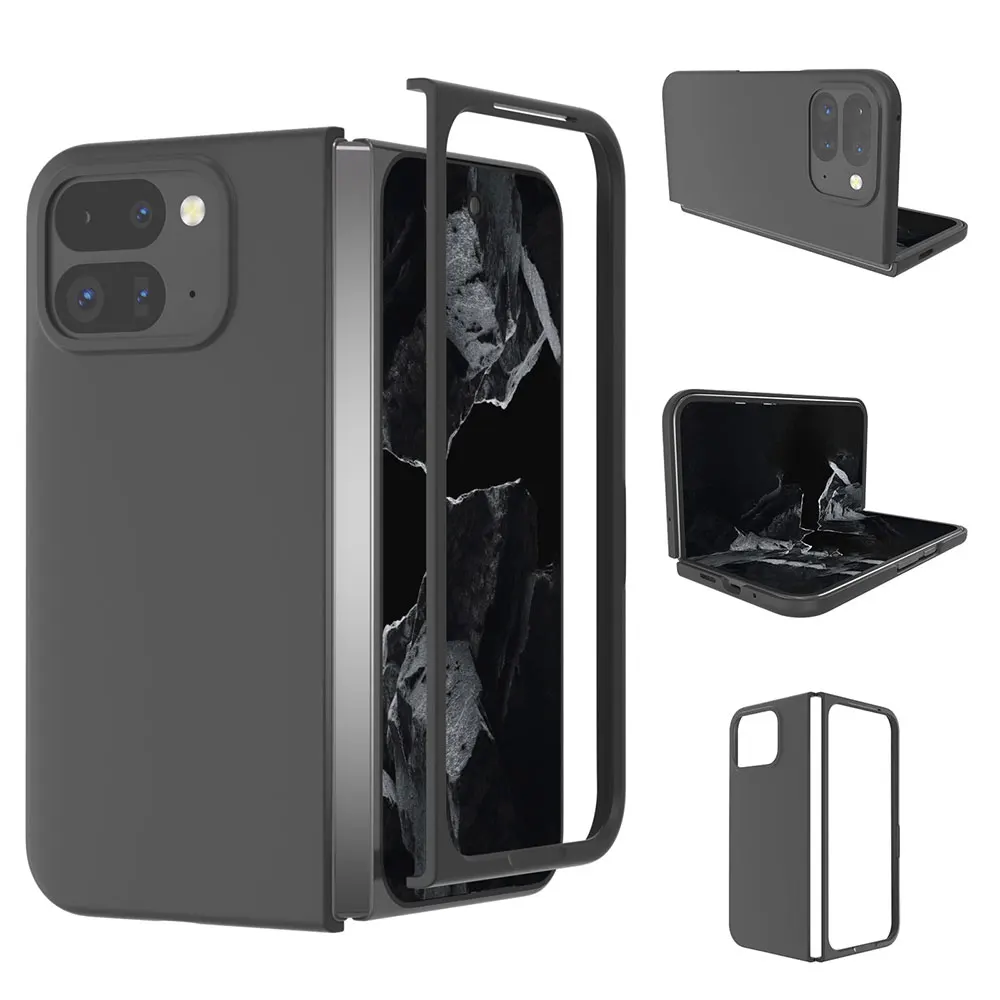 Laudtec Sjk934 funda dura de PC para teléfono cubierta de negocio simple funda amigable con la piel color puro inalámbrica para Google Pixel 9Pro Fold  