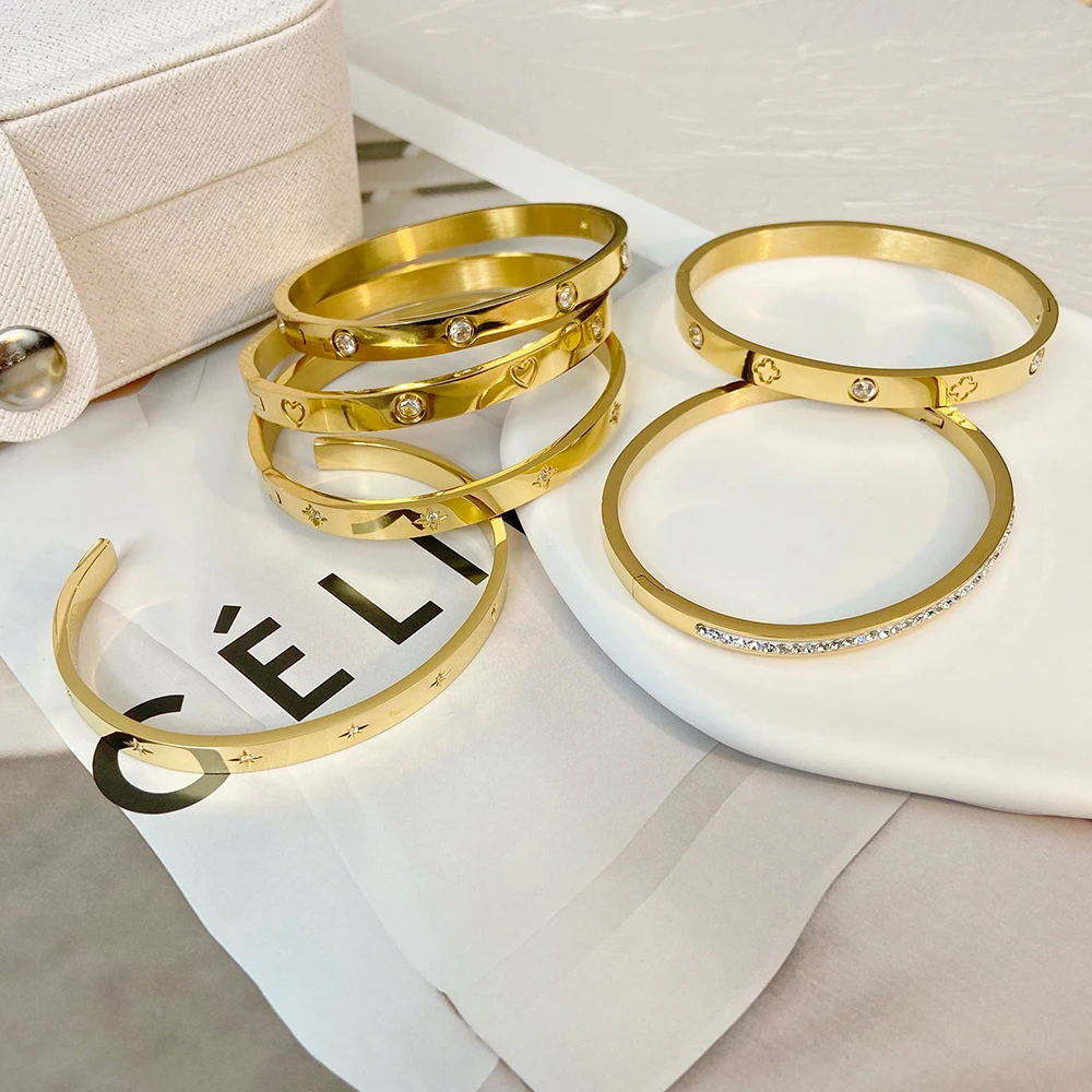 ❤KSY24☆☆☆さま❤2025年Bracelet❤❤❤❤✨️ Zircon Studded Deluxe Bangle Bracelet – Saeed Jewelry