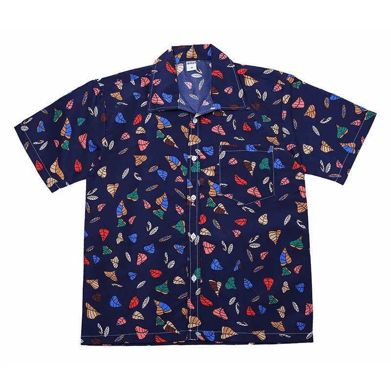 Chinese Factory Custom Design Low MOQ Aloha Shirts Cotton Elastic Rayon XS-5XL Hawaiian Shirts
