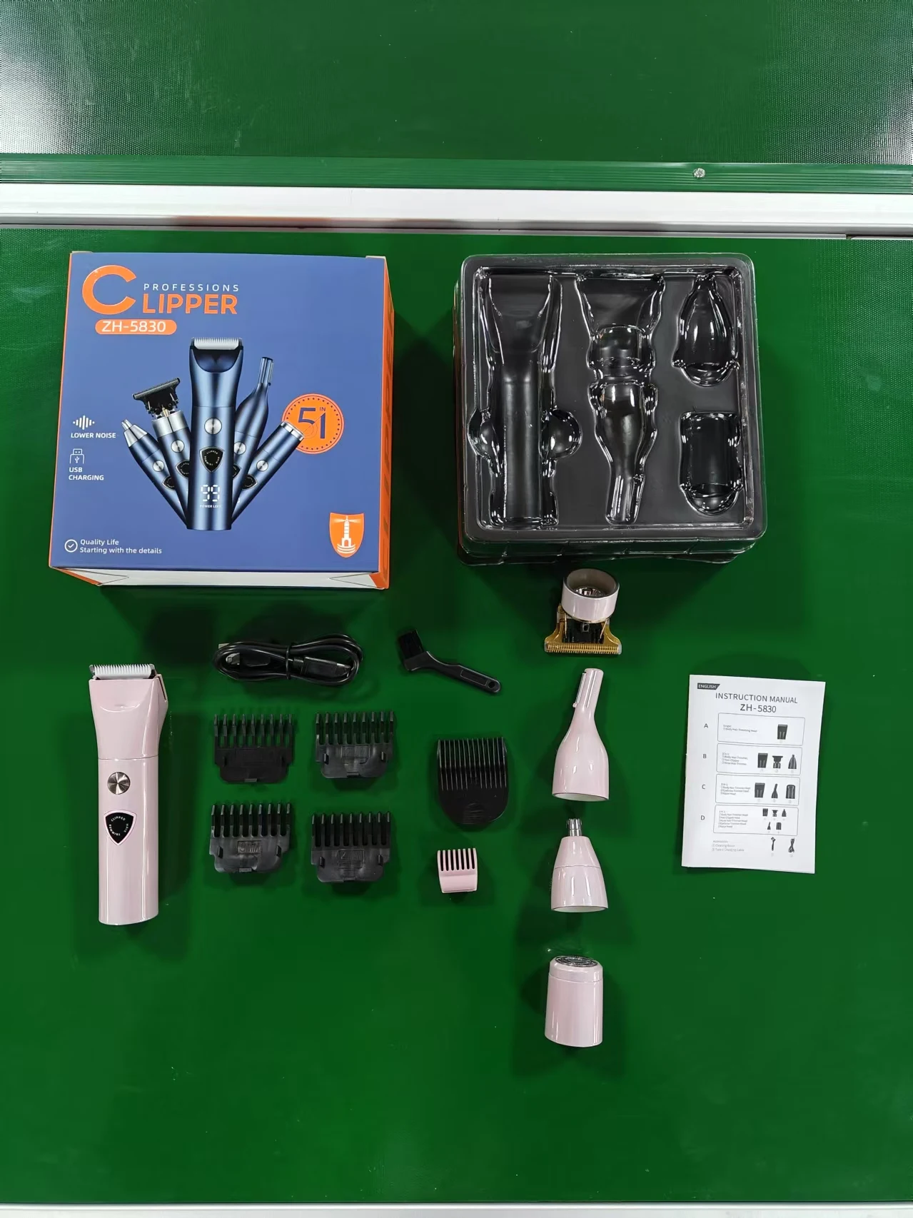 USB Charging Electric Hair Clipper Epilator Grooming Set Trimmer Full Body Multi-Functional Private Cross-Border Household details