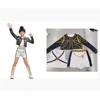 Demon Hunter Girl Group Stage Outfit D Three-Piece Set (with Printed Belt)