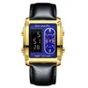 12-Leather Blue Gold