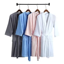 Wholesale luxury kimono neck cotton velour bathrobe for hotel custom logo velvet 5 star hotel bathrobe