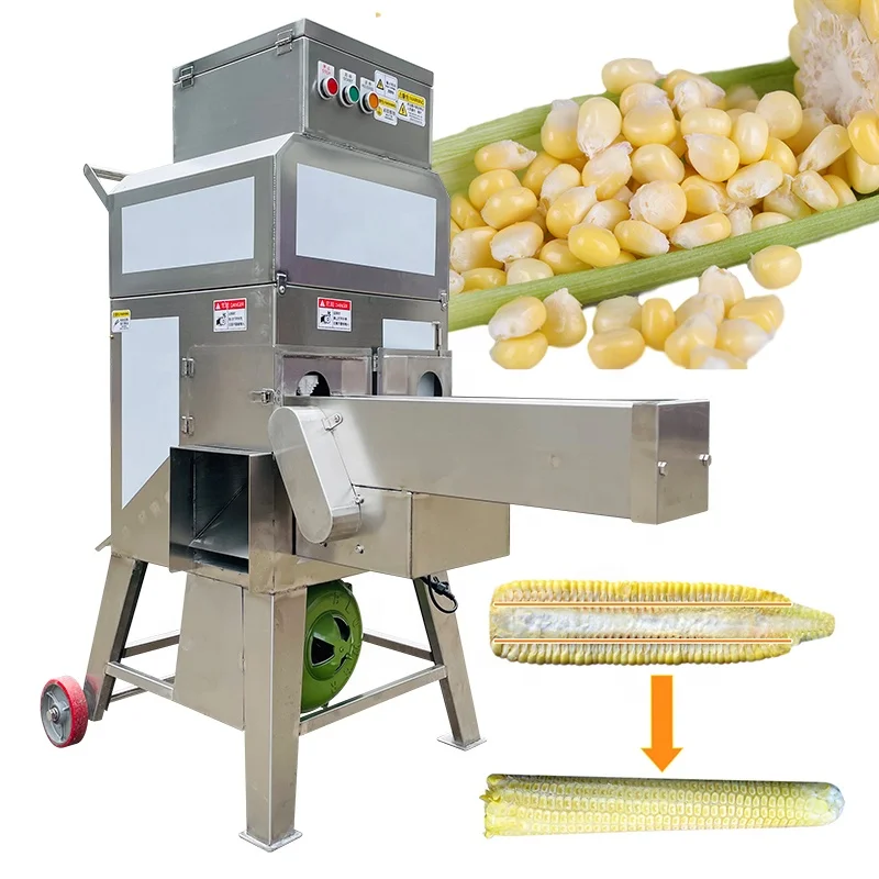 Food Processing Fresh Corn Peeling Cooked Corn Kernel Removing Machine Sweet Maize Sheller