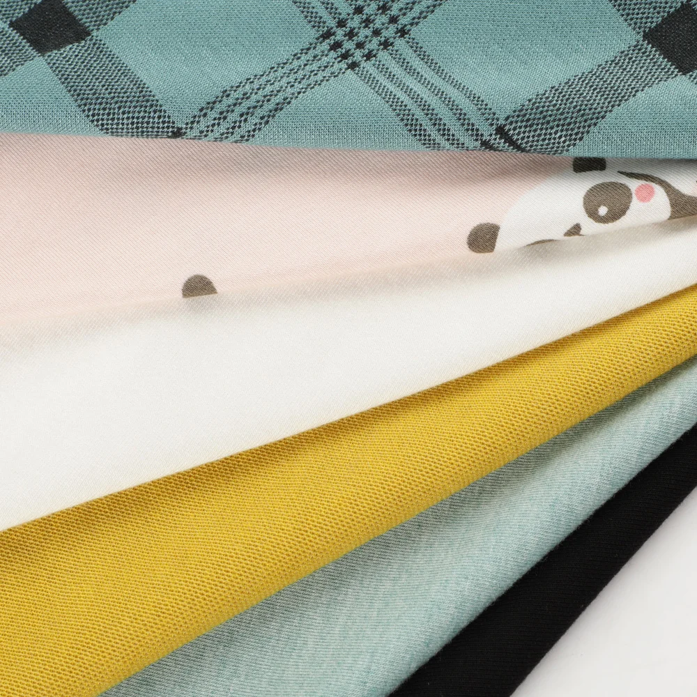 Eco-friendly OEM ODM Organic Bamboo Fiber Fabric for Garment, Jersey Terry Rib Knit Fabric Manufacturer/ manufacture