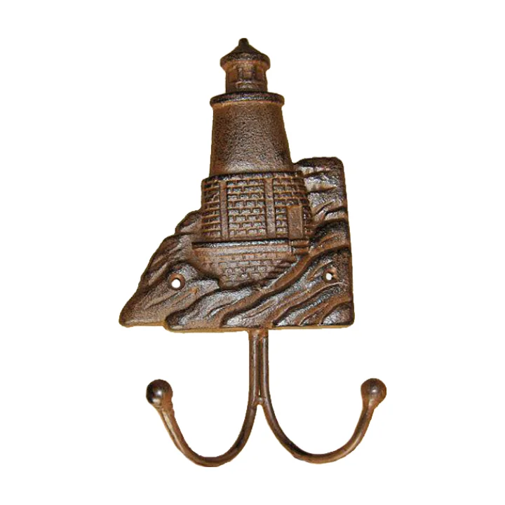 Fleur De Lis Cast Iron Wall Hook – Rustic Double Hook For Coat, Key, Or Towel