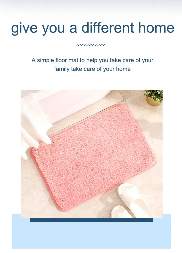 Best Selling Easy To Clean Microfiber Non Slip Bathroom Mat Bedroom Living Room Kitchen Carpet details