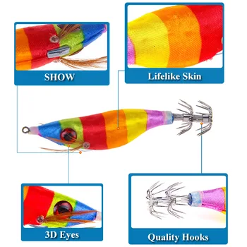 CHEERY Hot Selling Luminous Big Eye Squid Jig, 10cm 9g Feather Bionic Hard Shrimp Lure Fishing Tackle – Metal Jig – view 5