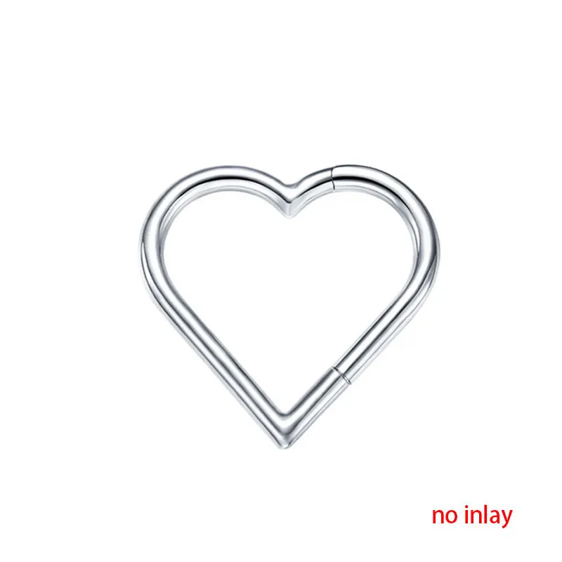 Zoor Wholesale Titanium Heart-Shaped Earring Hinged Segment