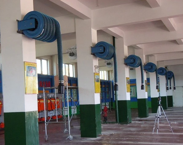 Электрическая катушка для выхлопного шланга/катушка воздушного шланга/выдвижная шланга высокая температура и усиленная система вытяжки