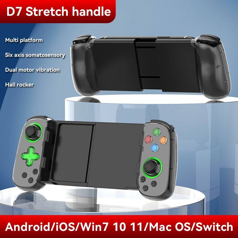 D7 Bluetooth Mobile Gaming Controller with Phone Holder for