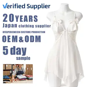 Private Label Custom Women Summer Soft Sexy Satin Lace Babydoll Nightgown OEM Sleepwear Manufacturer with Logo Customization