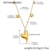 M079-gold heart sweater chain-805 cm