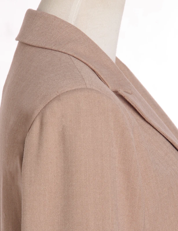 Новое поступление, Женский дизайнерский Блейзер, Розовый Пиджак из хлопка и льна, костюм