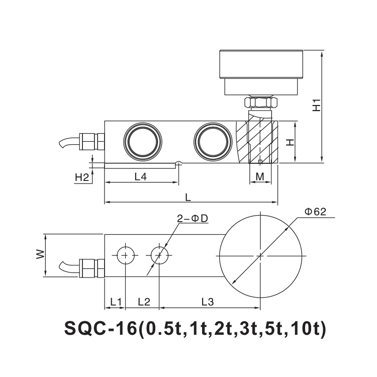 Легированная сталь 10 тонн консольный тензодатчик тип