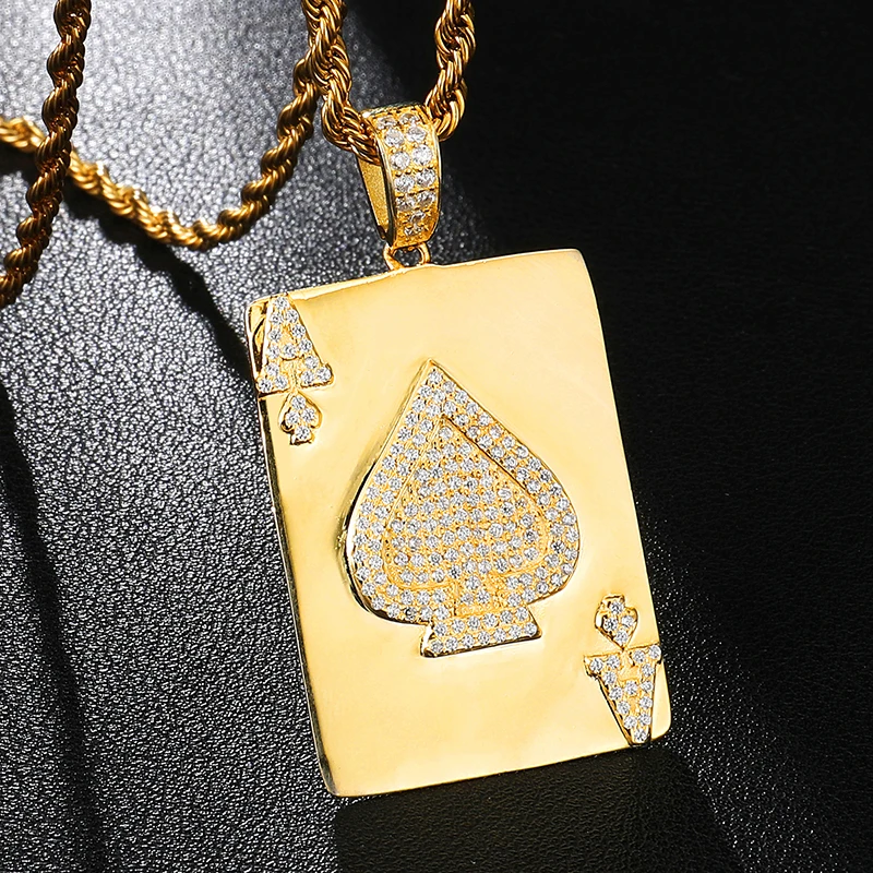 ace of spades gold chain